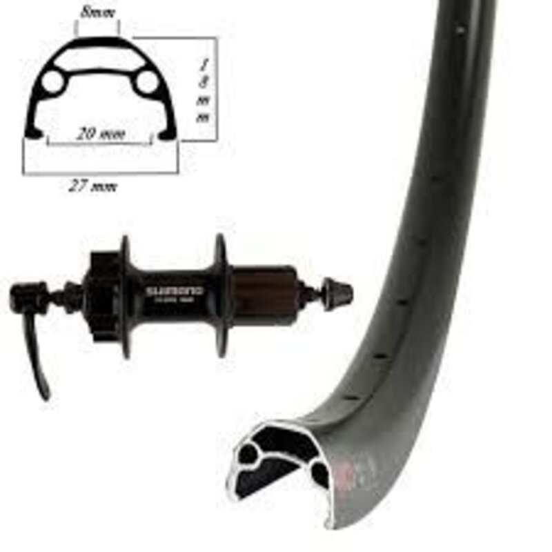 Damco DAMCO Roue Arrière 27.5'' double noir à disque M475,6