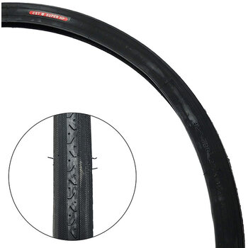 Damco CST GumWall pneu de vélo hybride 27 x 1 1/4 95 PSI Noir