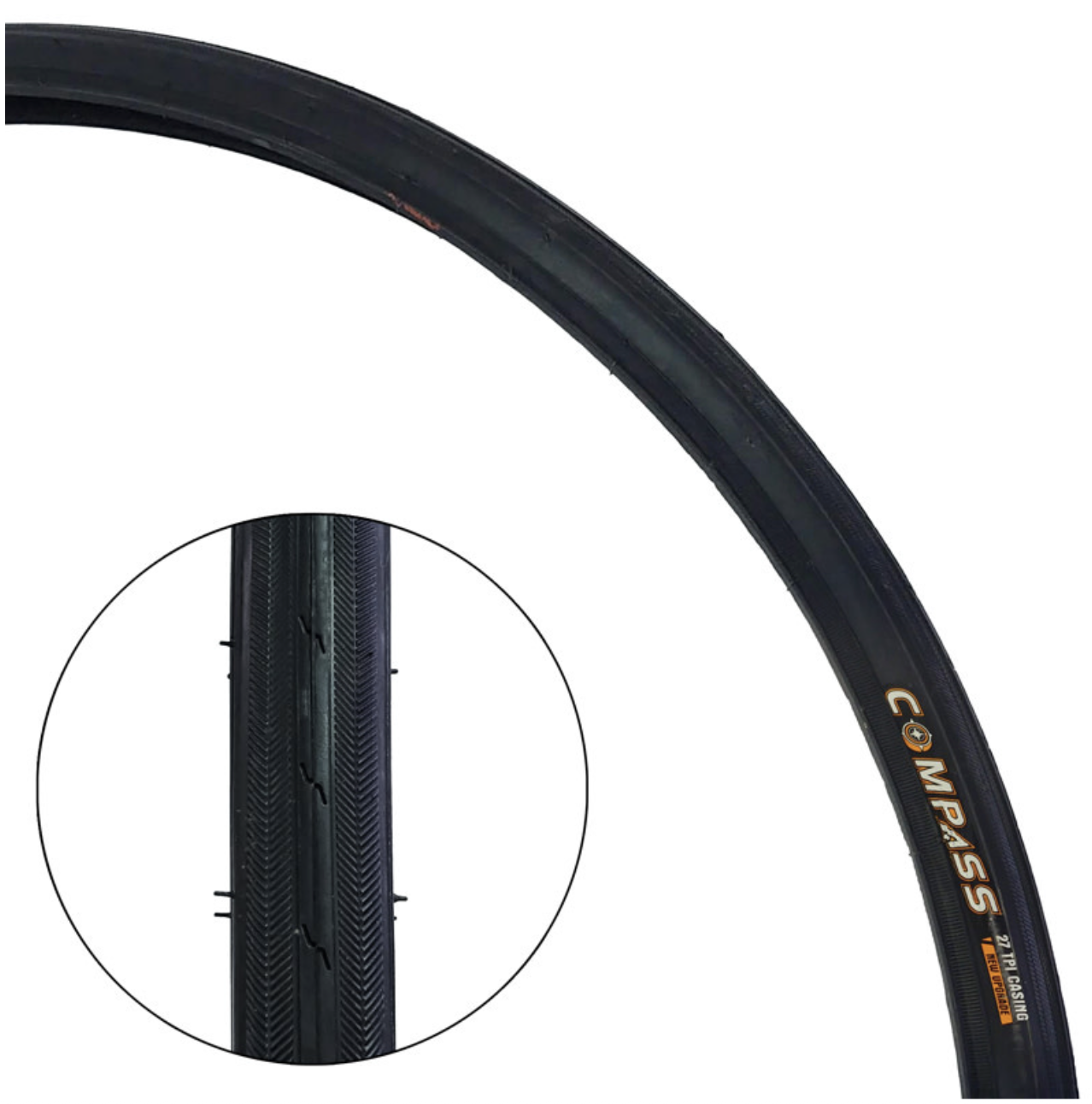 Damco DAMCO Compass pneu de route 700x25 Noir