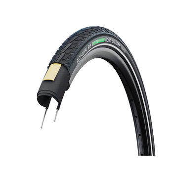Schwalbe SCHWALBE Road Cruiser Pneu 27.5 x 1.65 (28/32-630) Noir/Gumwall Green Compound K-Guard Wire