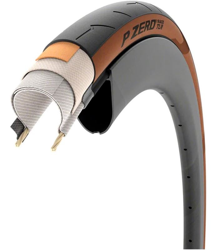 Pirelli PIRELLI PZero Race TLR Pneu de route 700x28c Pliable TR SmartEVO 127TPI Flanc Beige