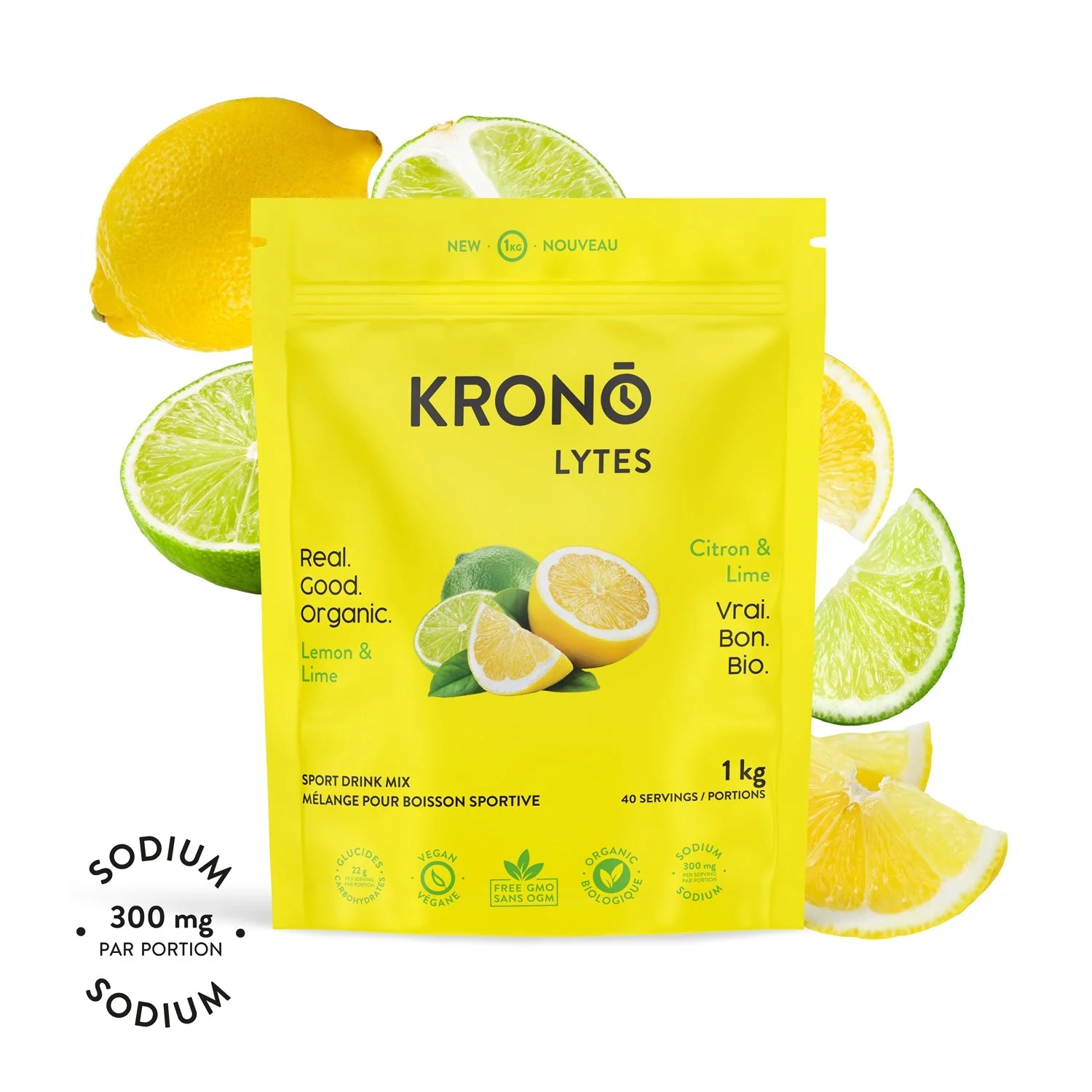 Krono (Krono Bar) KRONO Boisson Électrolytes 1kg Citron & Lime