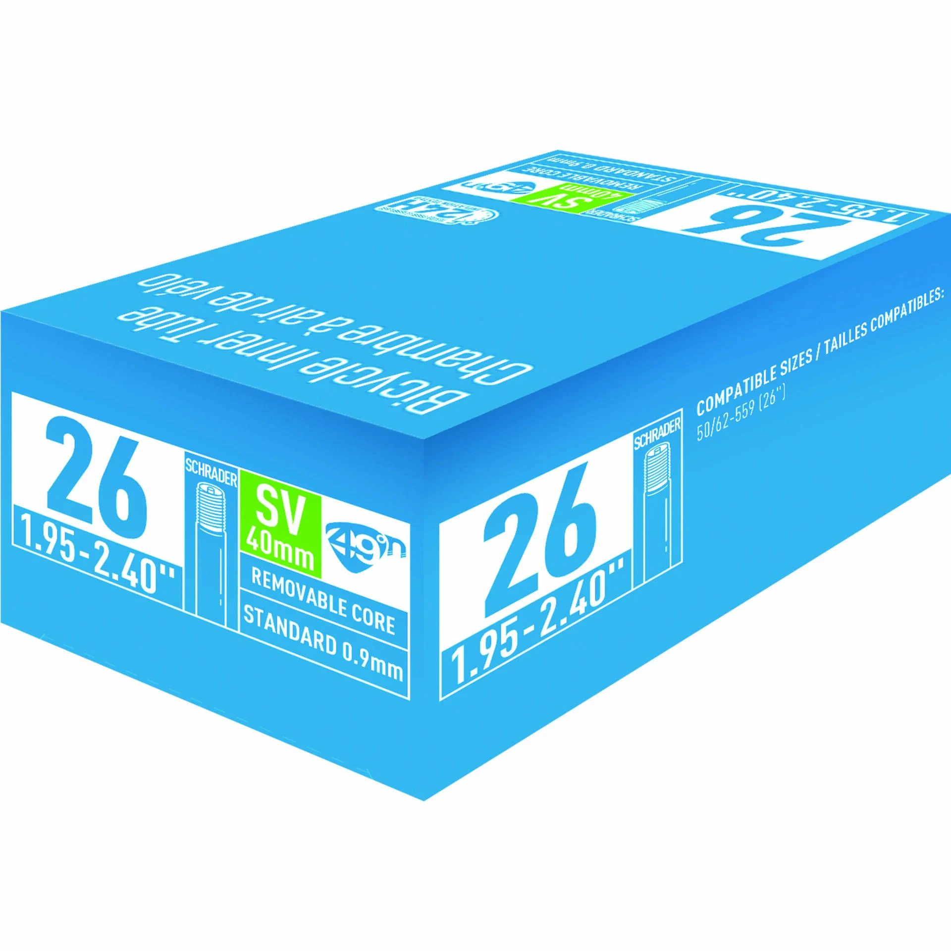 49N 49N STD 12x1, 75-2, 25po Schrader chambre à air