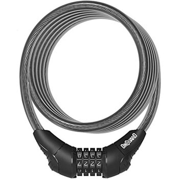 ONGUARD OG-8159BL Neon cadenas à câble spiralé à combinaison 6 pi x 12 mm avec support
