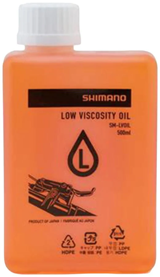 Shimano SHIMANO Huile pour freins a disque (Low Viscosity Mineral Huile) SM-LVOIL pour freins a disque shimano 500ml ONE