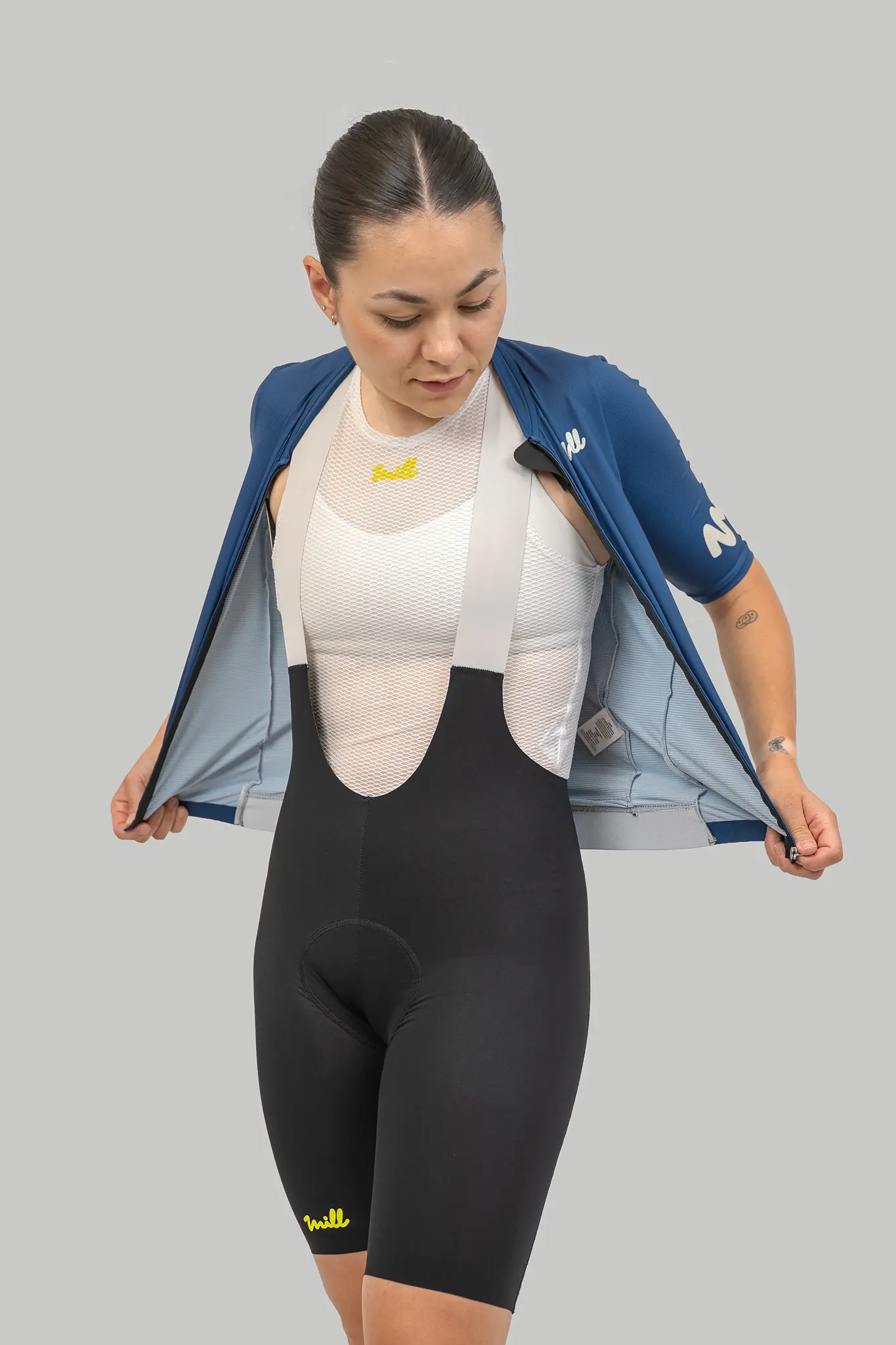 Mill Cycling MILL Maillot Manches Courtes Carbone Unisexe