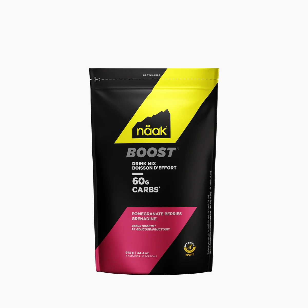 Naak NAAK Boost Energy Melange complet Boisson Grenadine