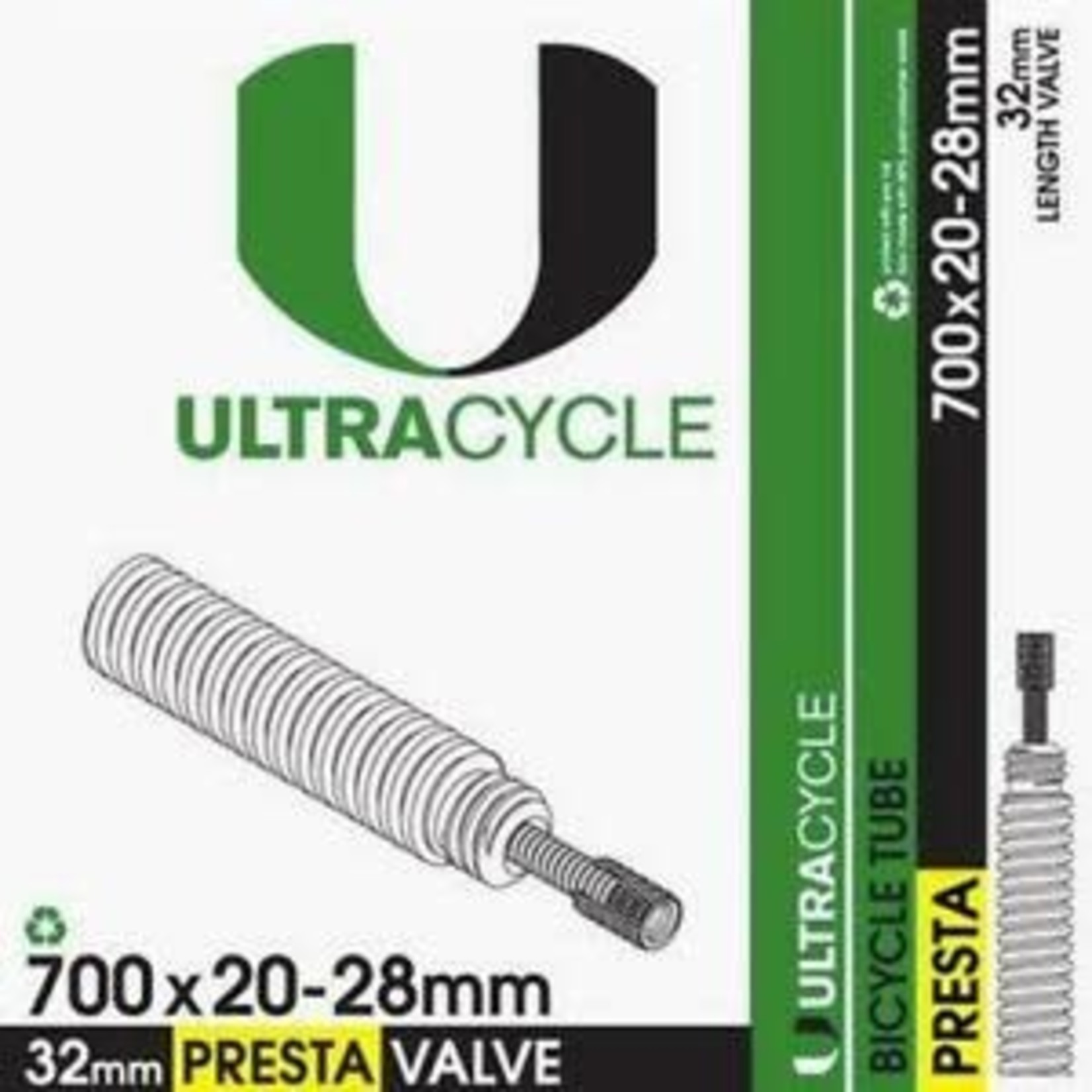 ULTRACYCLE UC 700X20-28,TUBE,32MM,PV 32mm STEM,THREADED,50/CASE