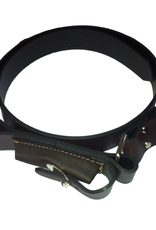 Leather Ringers Belt with Knife Pouch