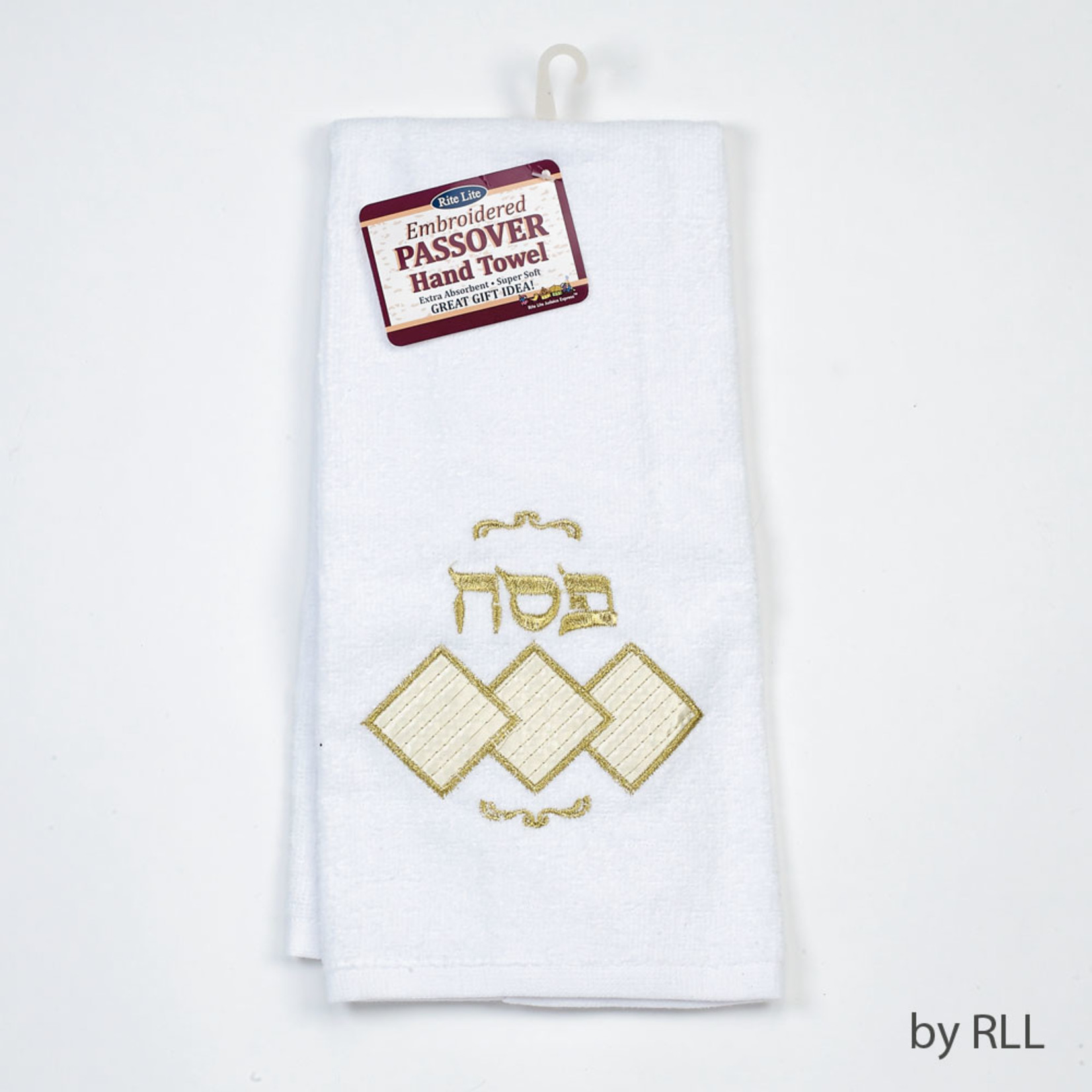 Hand Towel, Embroidered Matzah Design