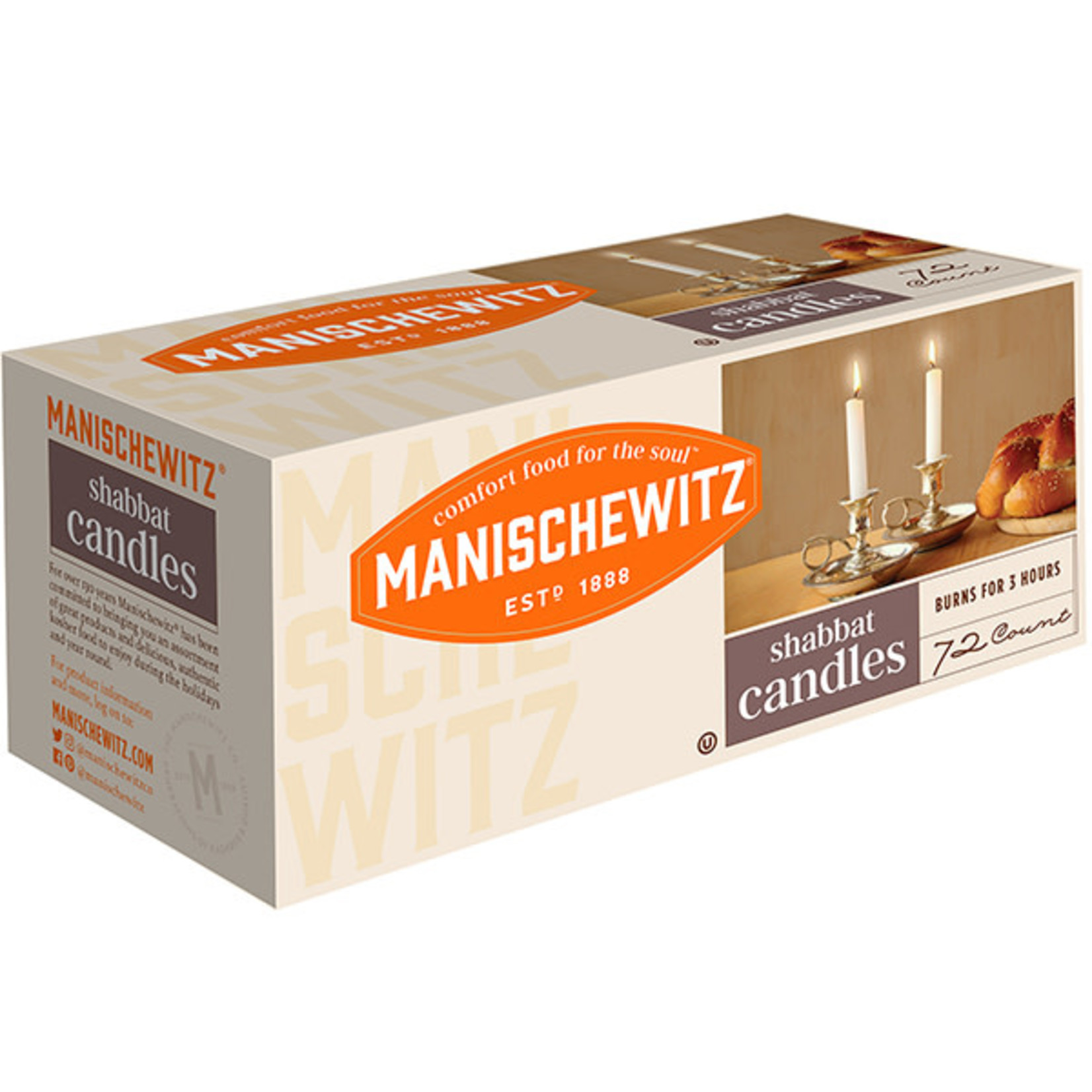 Shabbat & Yom Tov Candles, 72-pack