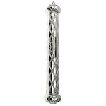 Mezuzah Case, Diamond Silver Plastic, 12cm