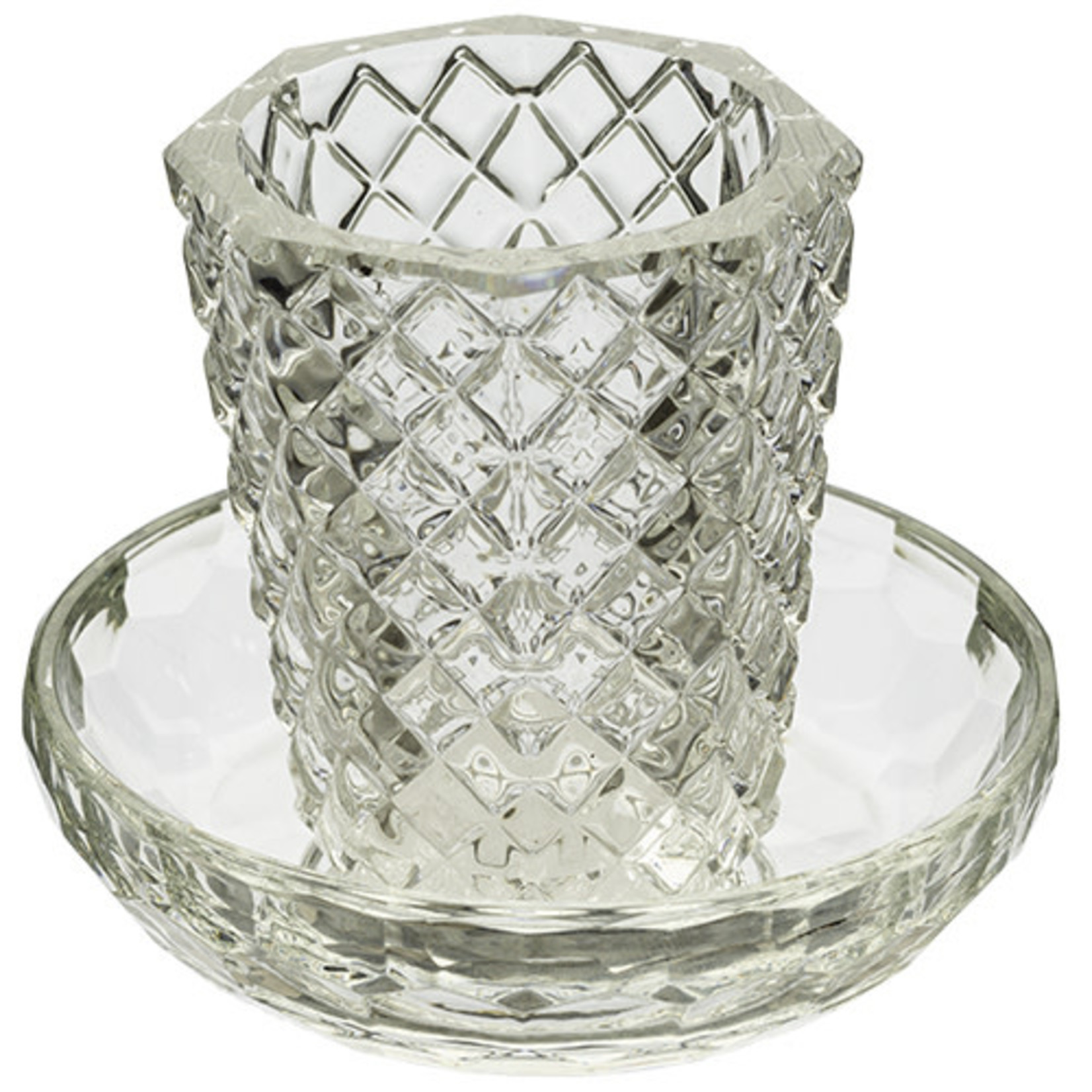 Kiddush Cup Set, Stemless, Crystal