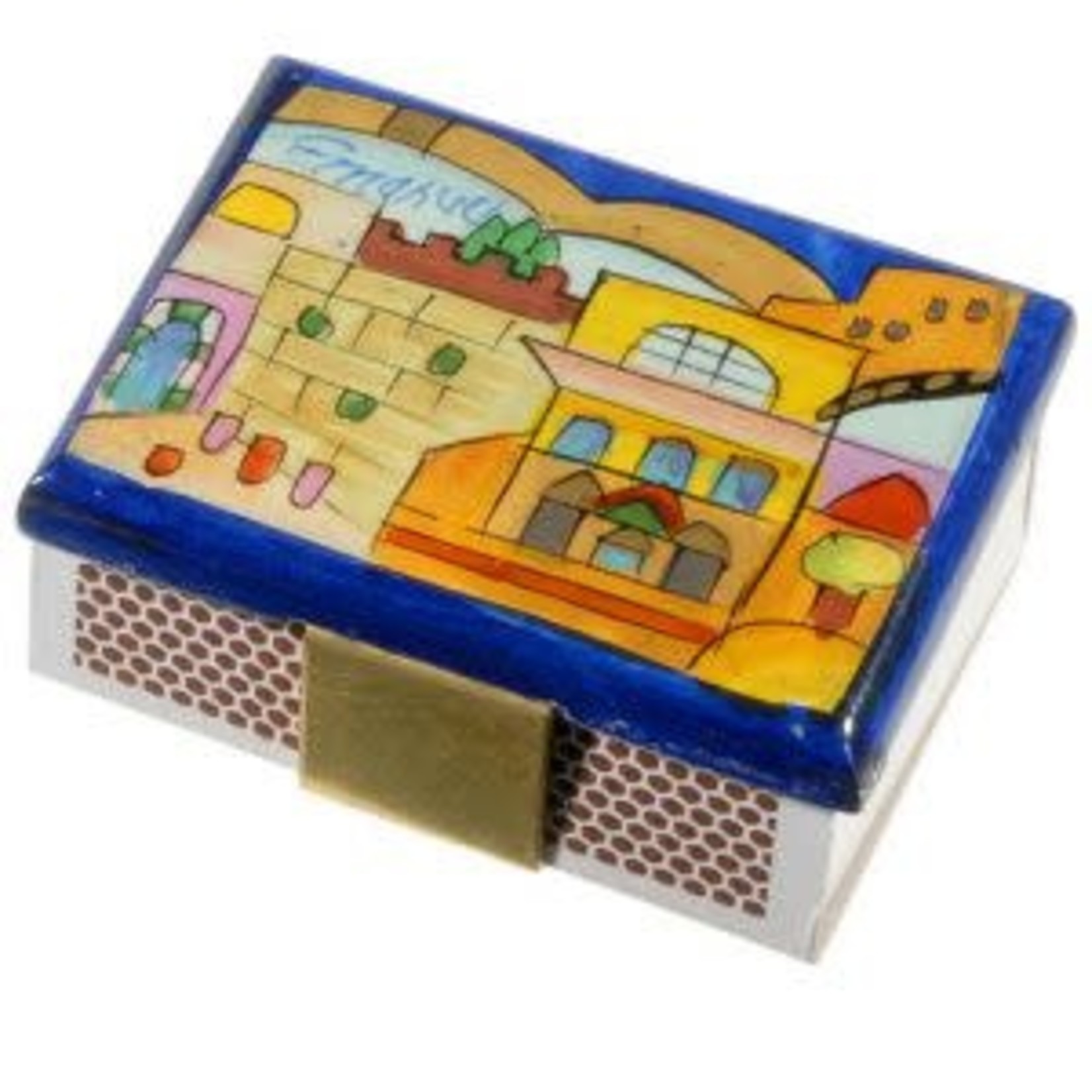 Yair Emanuel Matchbox Cover, Wood, Hand-Painted