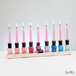 Ceramic Chanukah Menorah, Nail Polish Design