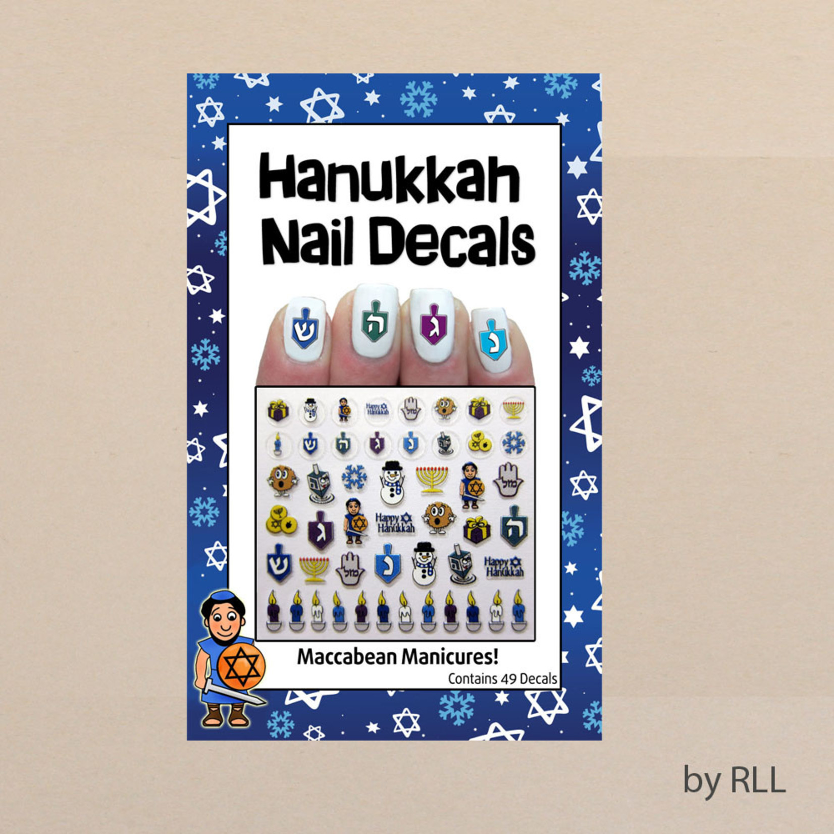 Chanukah Nail Decals