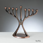 Modern Copper Chanukah Menorah