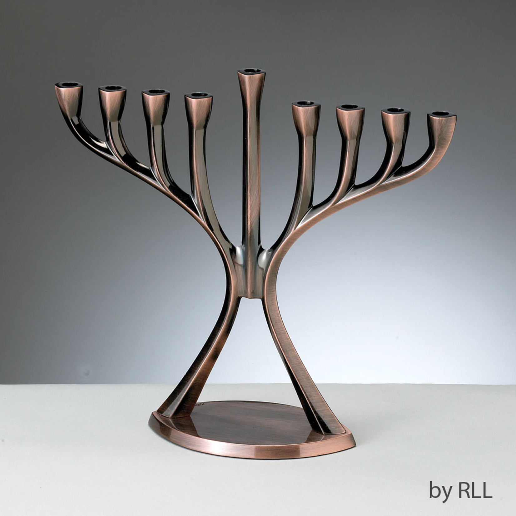 Modern Copper Chanukah Menorah