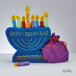 Plush Chanukah Menorah Set