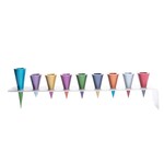 Cones Menorah, Aluminum, Multicolour