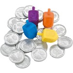 Channkuah Dreidel Game Set for Hannkuah, Muti-Colored Dreidels
