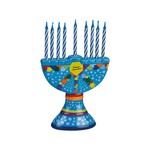 Mini Ceramic Hanukkah Menorah with Birthday Candles