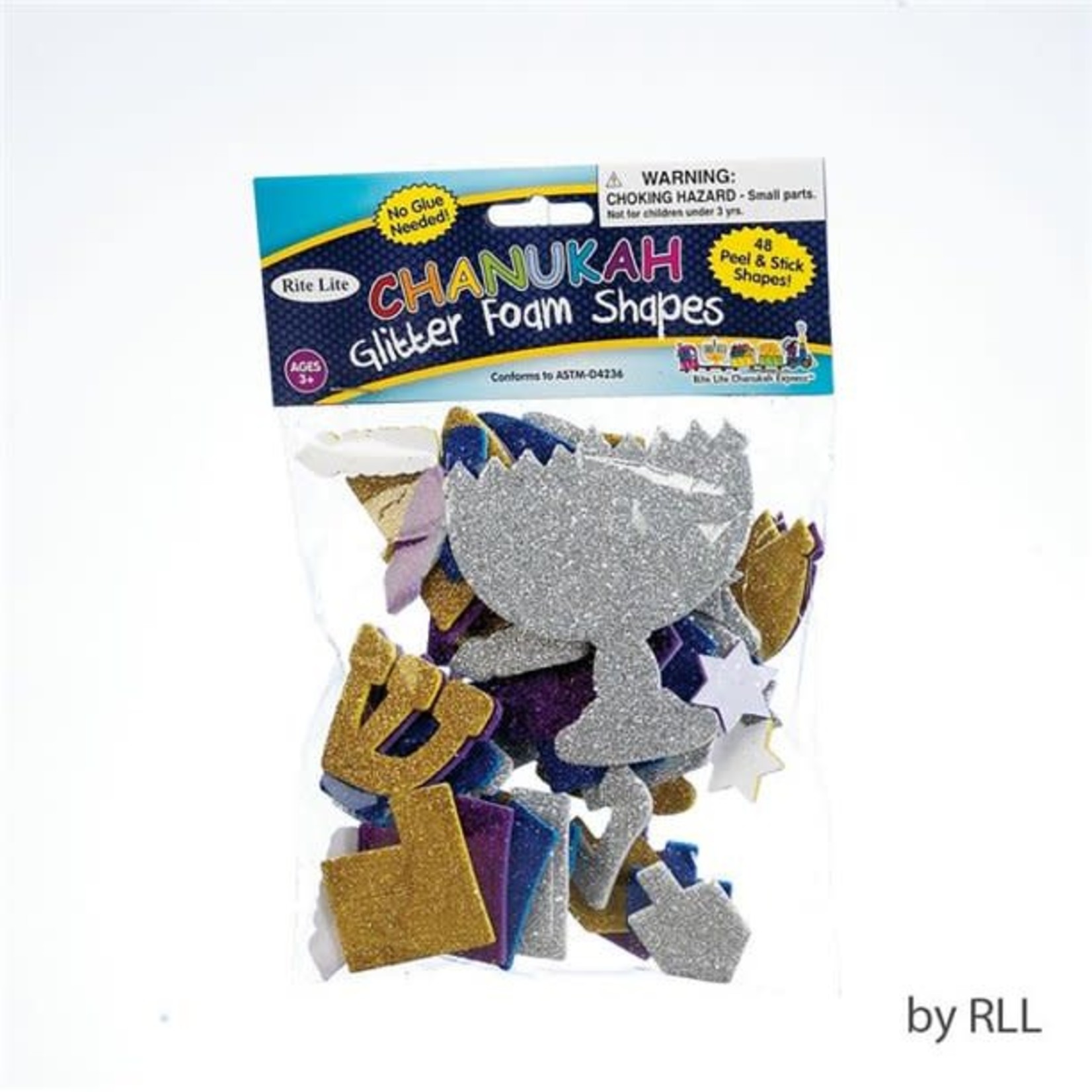 Chanukah Peel & Stick Glitter Foam Shapes