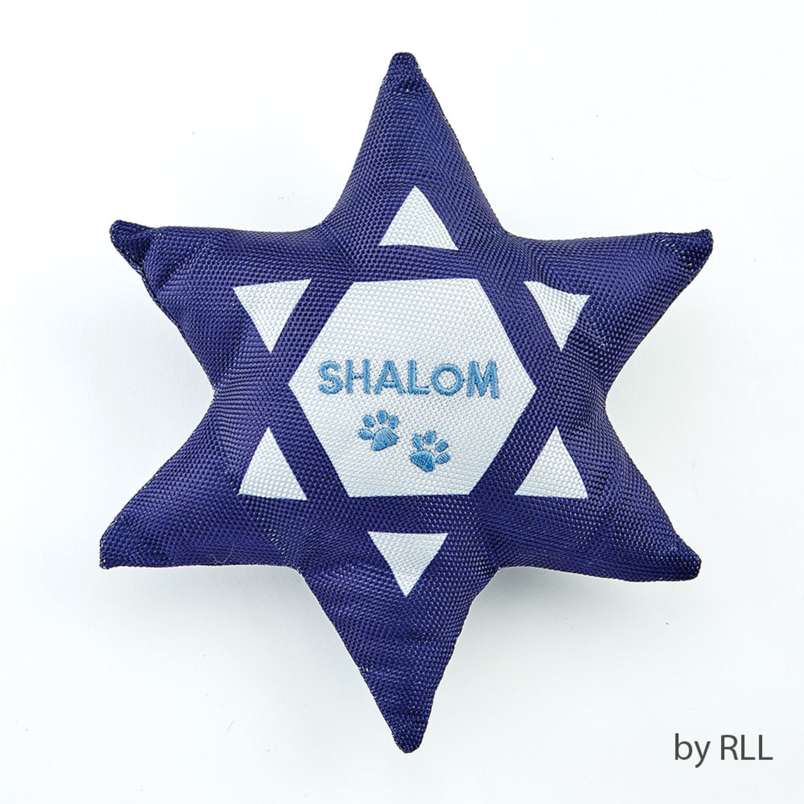 "Shalom" Star of David Squeaky Dog Toy