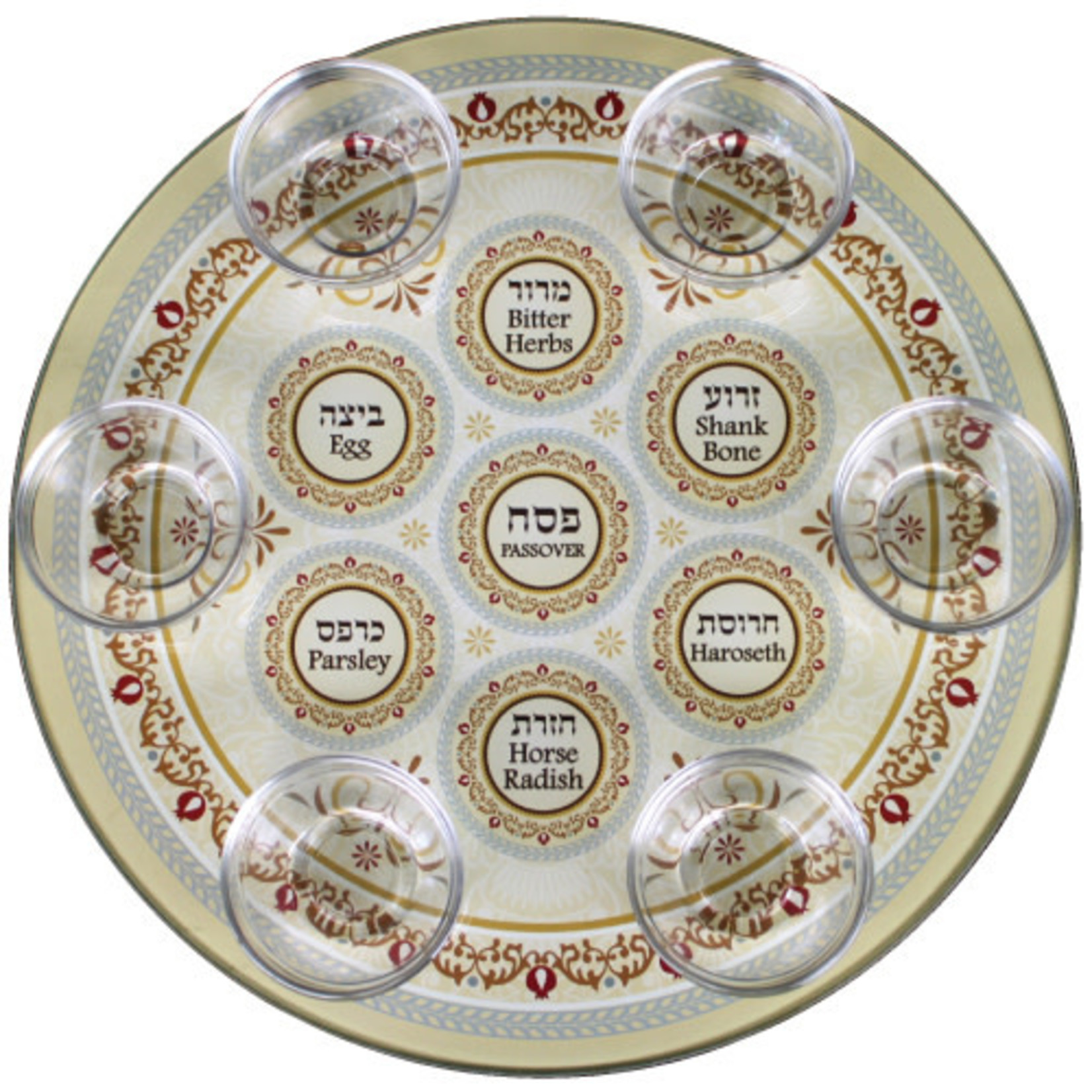 Seder Plate, Glass