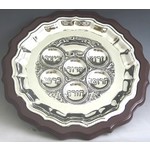Seder Plate, Wood with Silver Effect