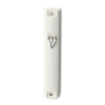 Mezuzah, White Plastic