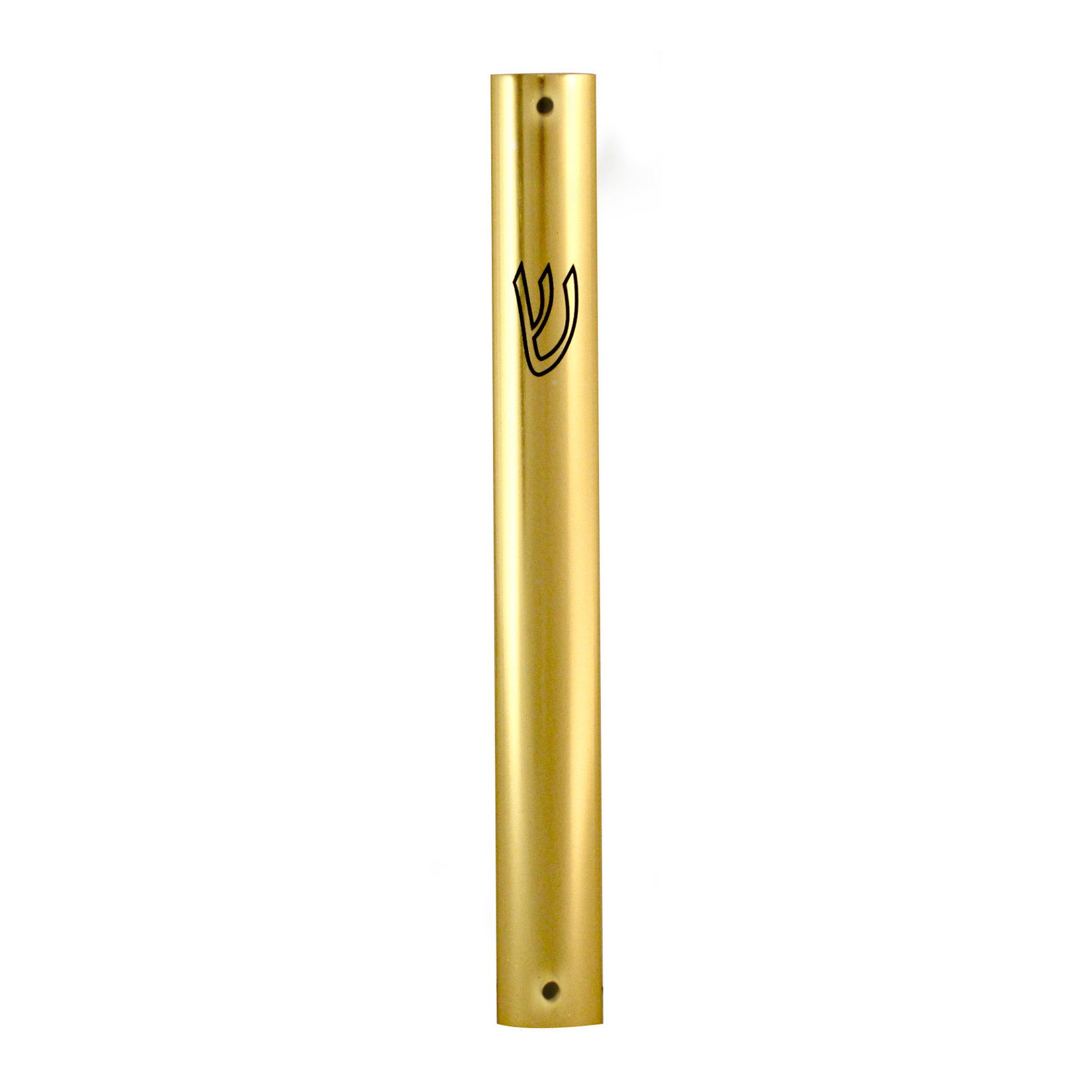 Plain Gold Mezuzah, Aluminum- 10cm