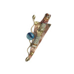 Mezuzah, Small Triangle with Glass Bead