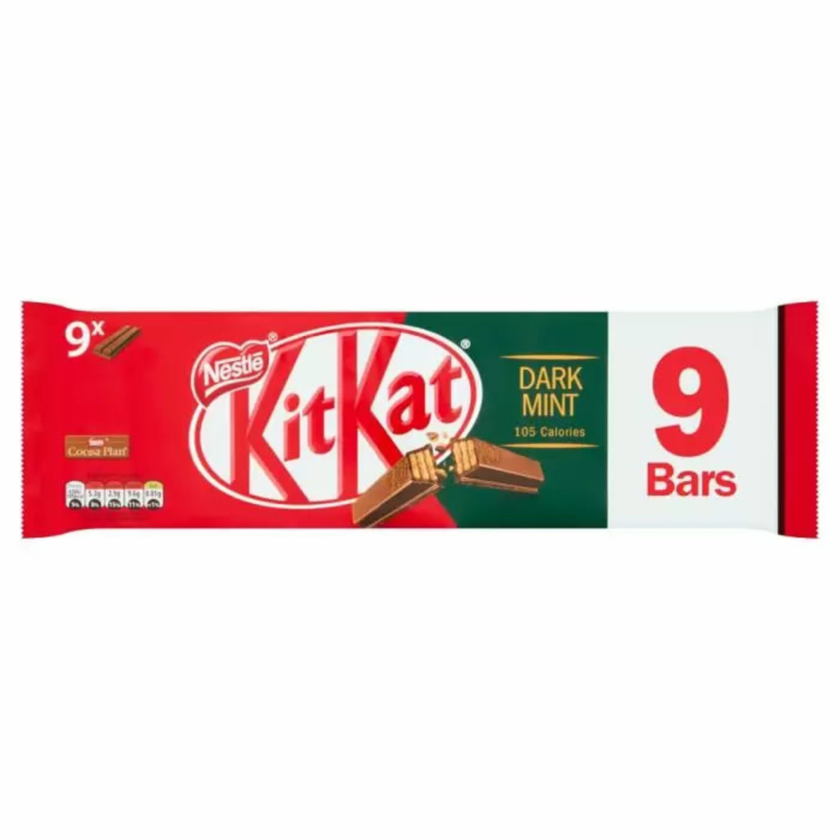 307461 Kit Kat 2 -Finger Dark Mint 9-Pack