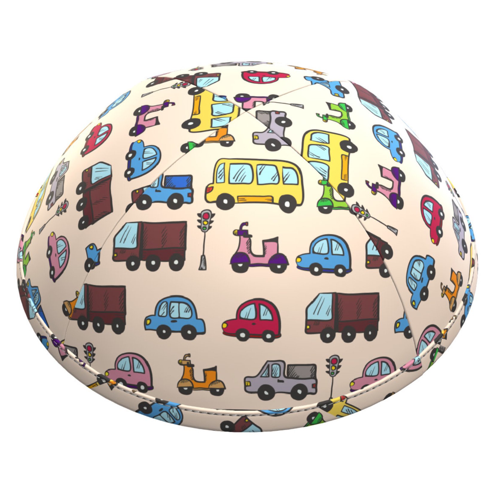 Kippah - Cars, Peach