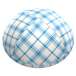 Kippah - Blue and White Plaid
