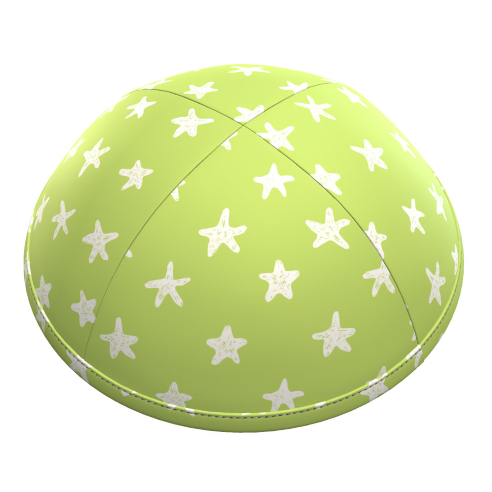 Kippah - Green with Stars