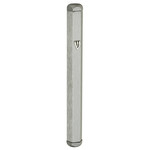 Aluminum Mezuzah, 10cm- Silver hexagon