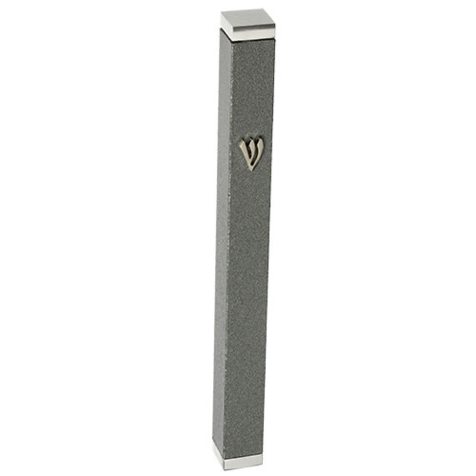 Mezuzah Case, Aluminum, 7cm, Grey with Stoppers