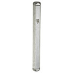 Aluminum Mezuzah, 10cm- Silver hexagons
