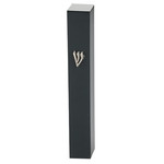 Black Wooden Mezuzah, 12cm