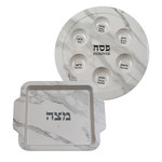 Seder Plate and Matzah Tray set, Bamboo