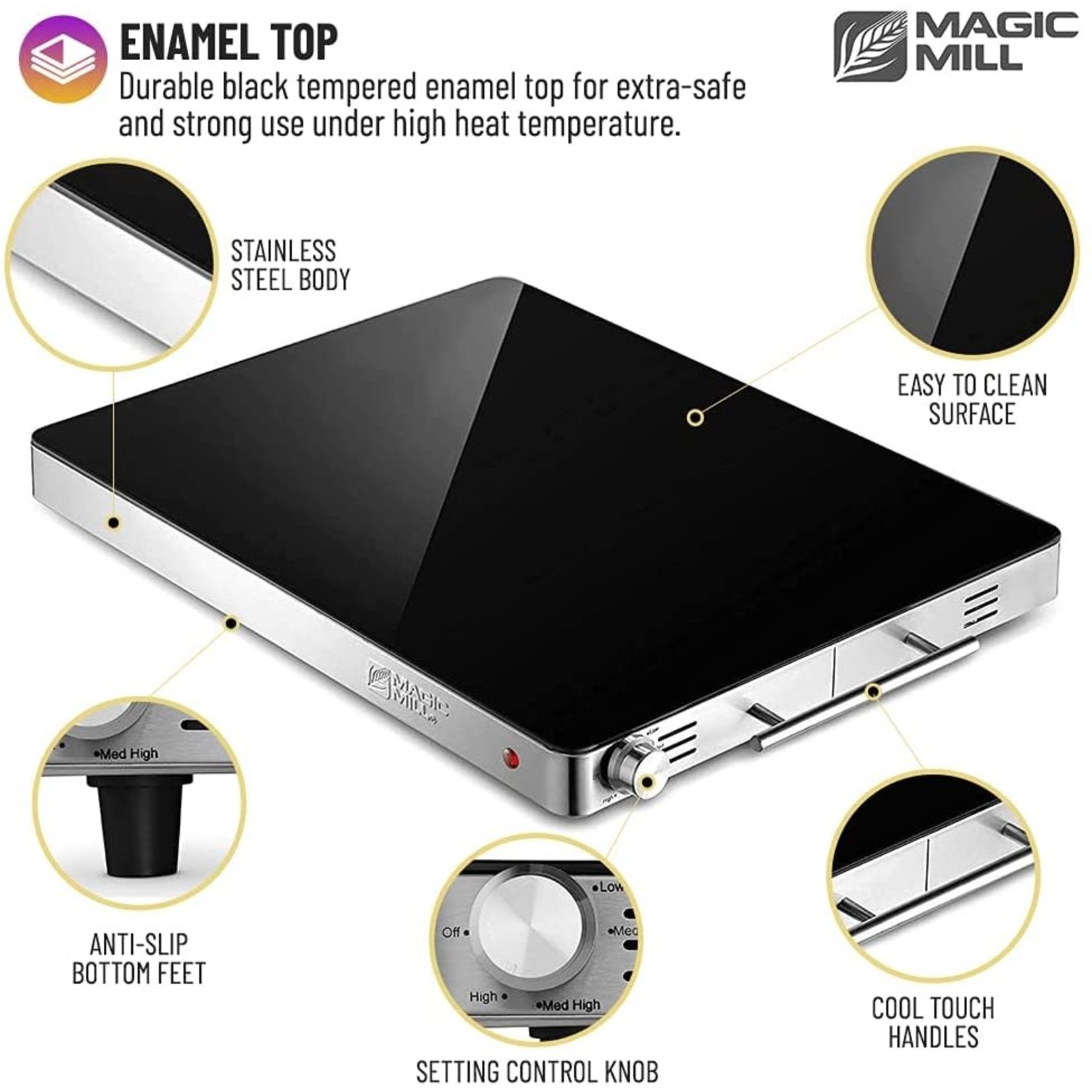 Enamel-Top Warming Tray