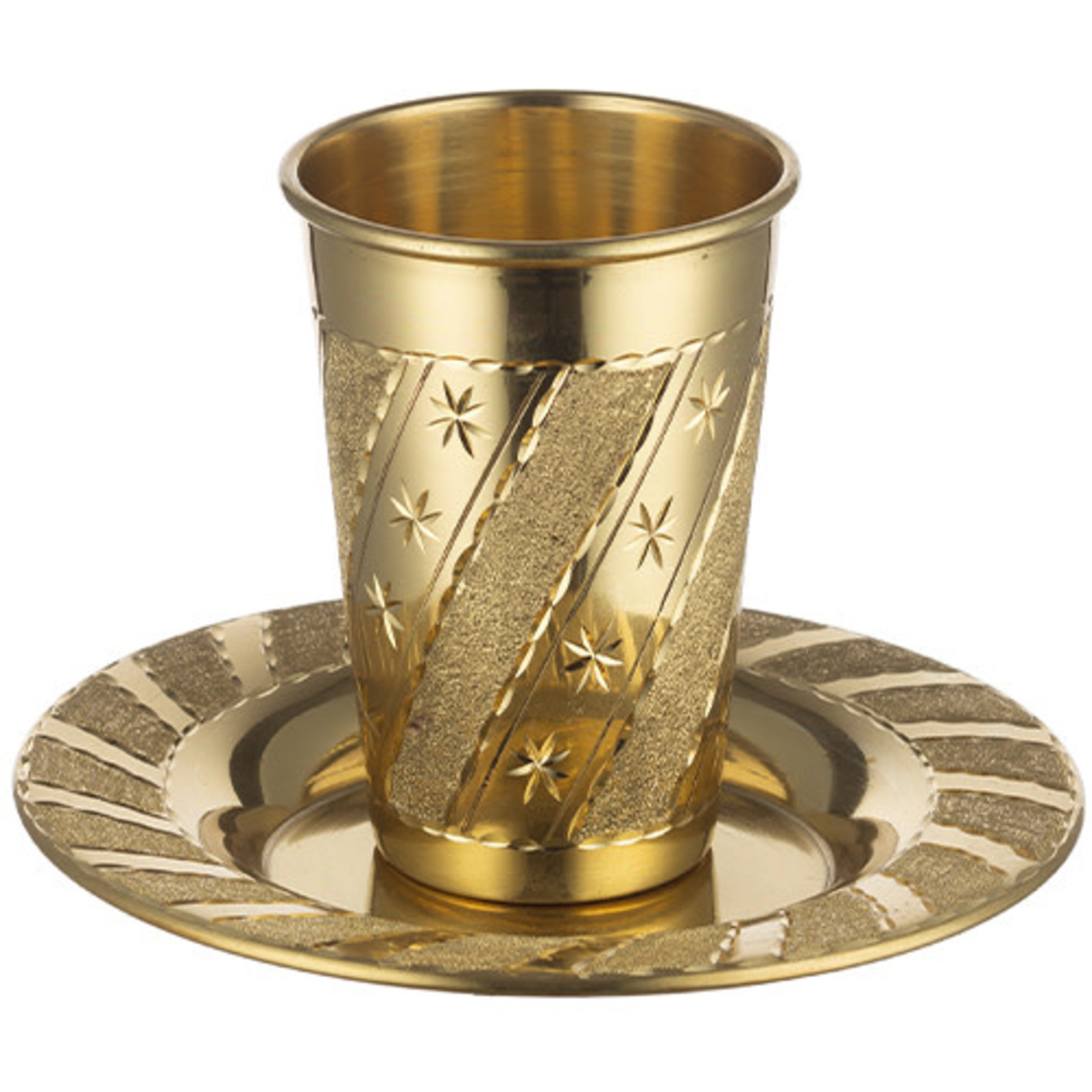 Kiddush Cup Set, Gold-Plated