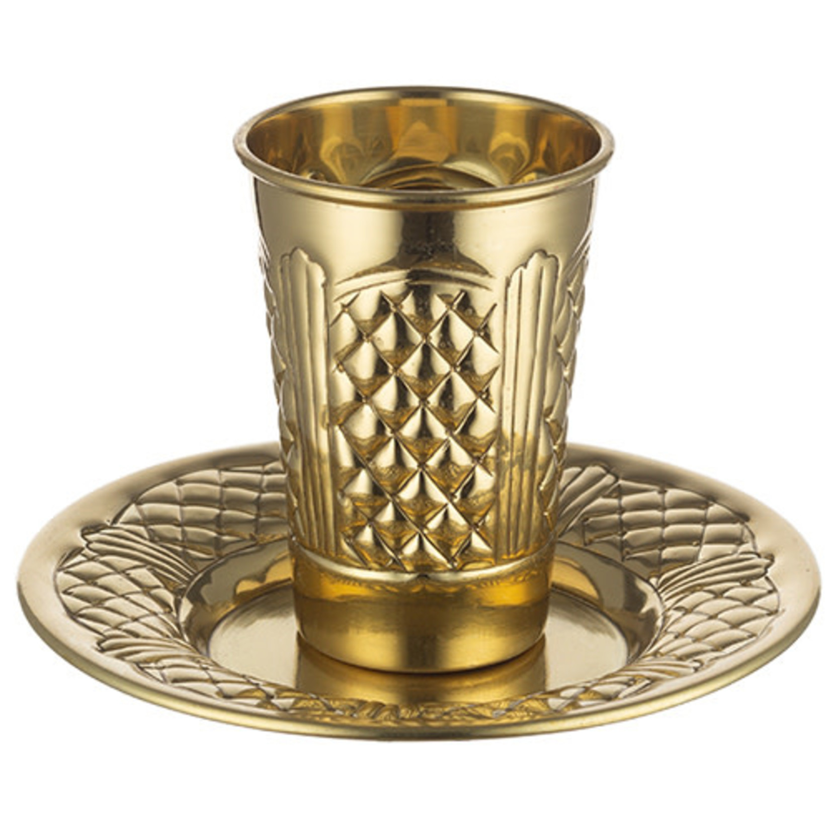 Kiddush Cup Set, Gold-Plated