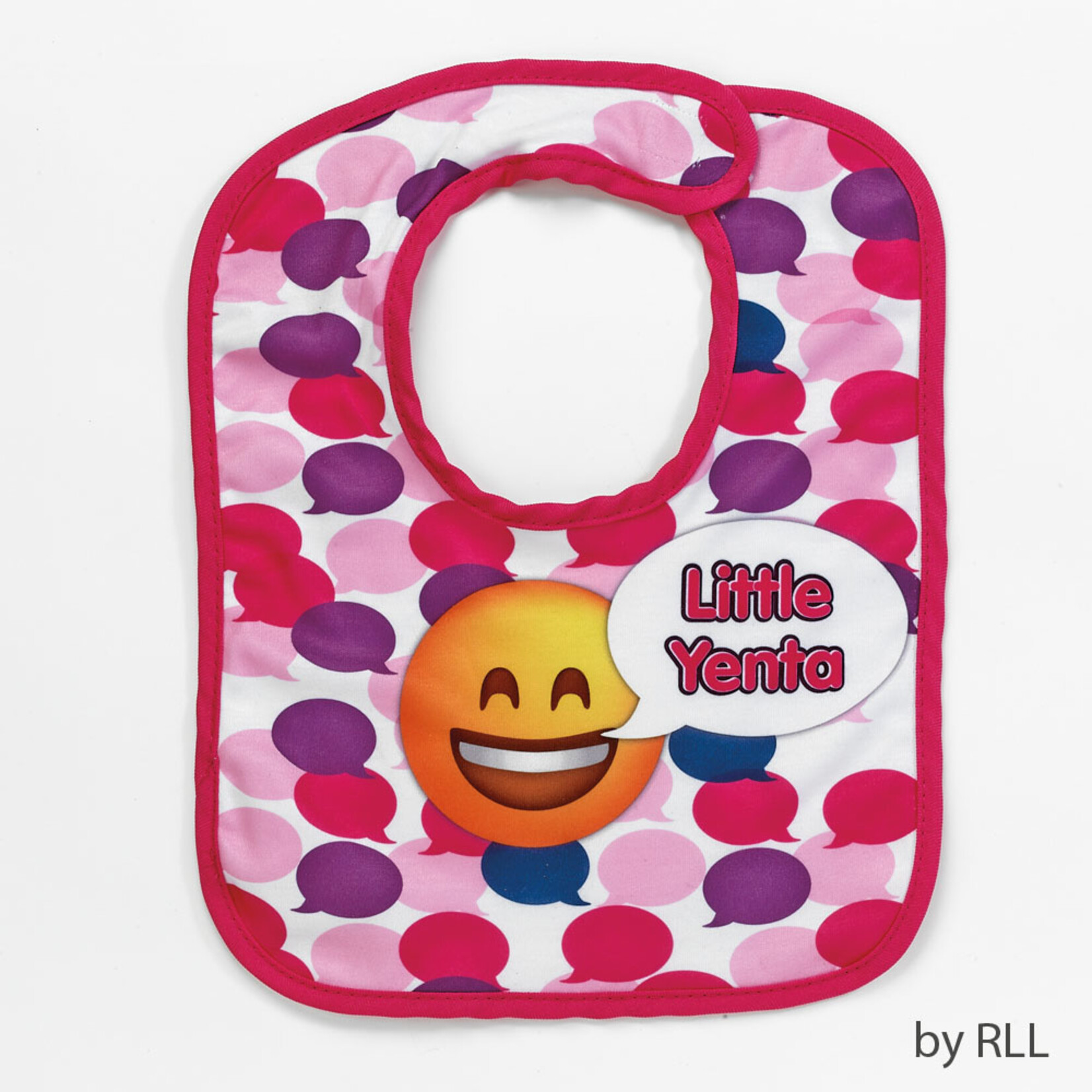 "Little Yenta" Printed Emoji Bib