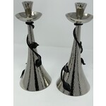 Hammered Candlestick with Black Branch Motif