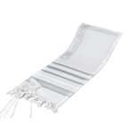 Tallit, Tashbetz, Slate Blue & Silver Stripes