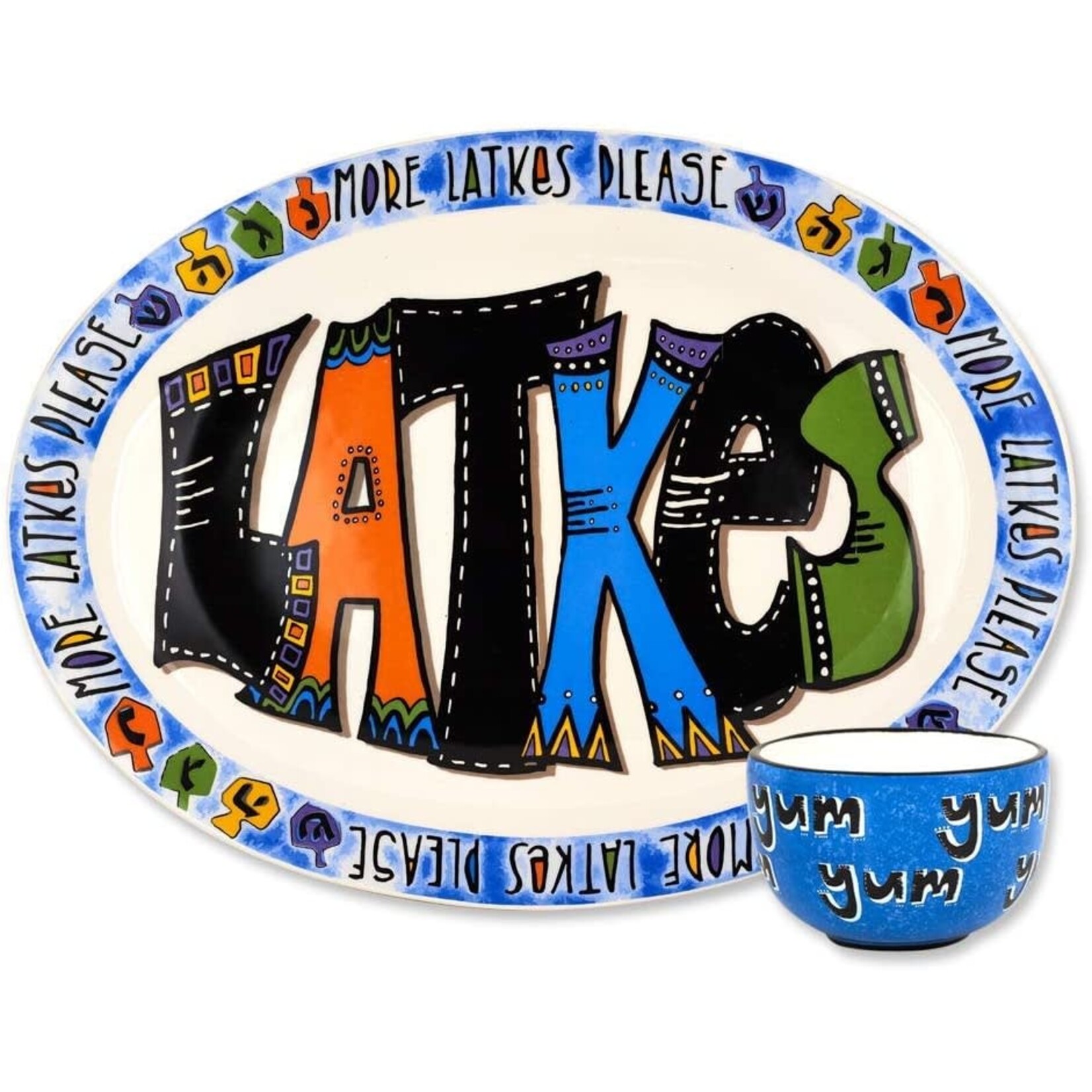 Latke Dish Set, Ceramic