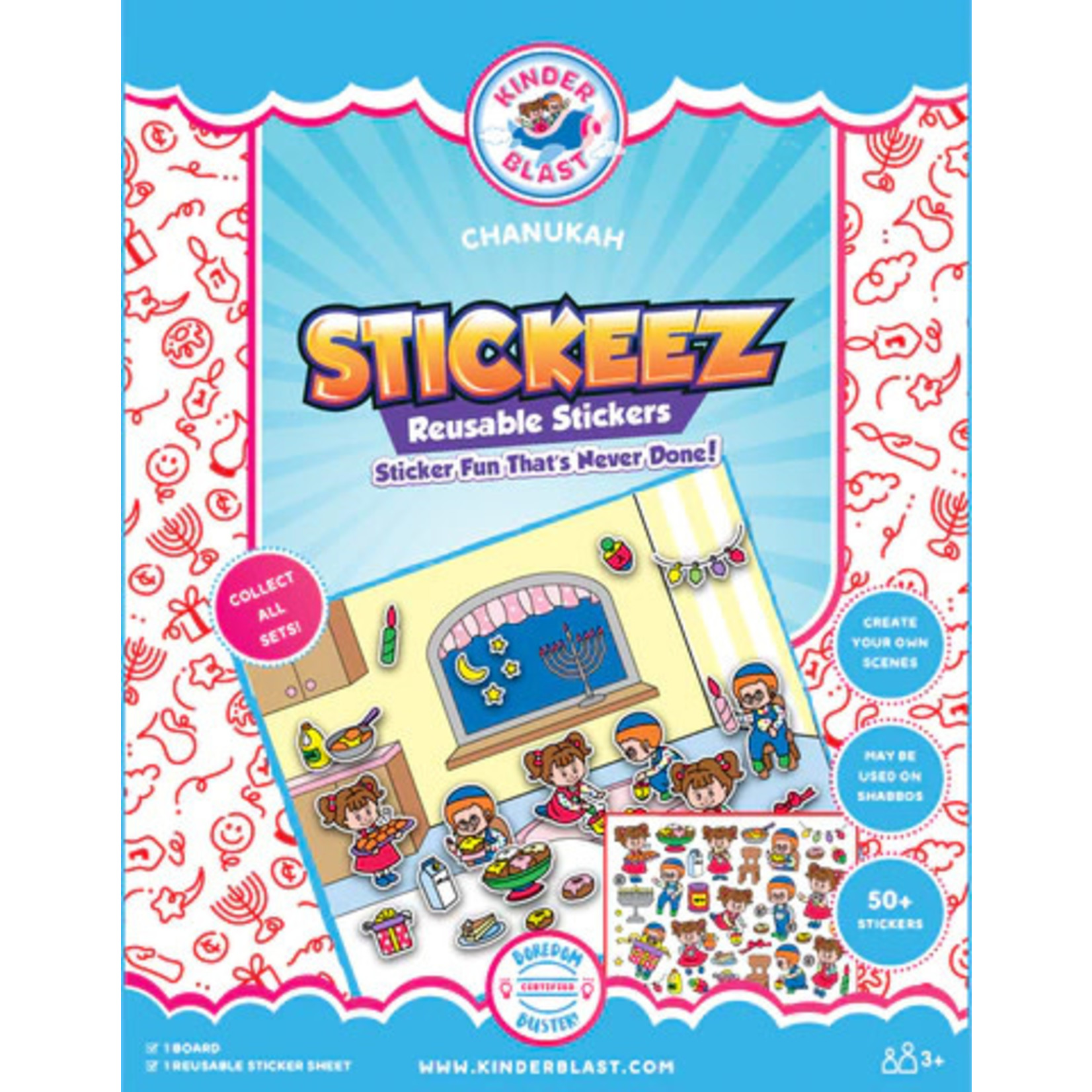 Chanukah Stickeez Reusable Stickers with Board